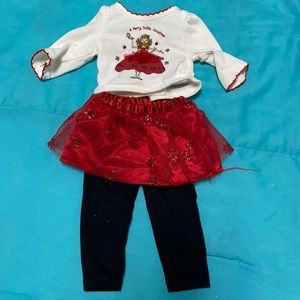 Christmas doll outfit